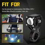 3X LED Motorcycle Signal Headlight Strobe Spotlights for Motorcycles