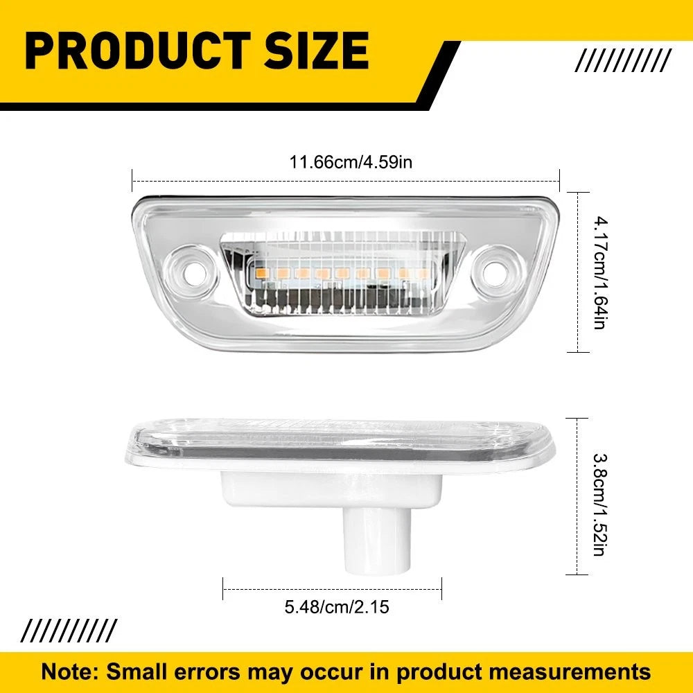 5X Clear Amber 9 LED Cab Top Roof Marker Lights for Kenworth T680, Peterbilt 579 (2017–2023)