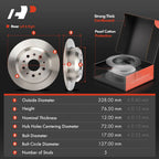 Disc Brake Rotor & Ceramic Pad Set for Jeep Wrangler (2018-2020)