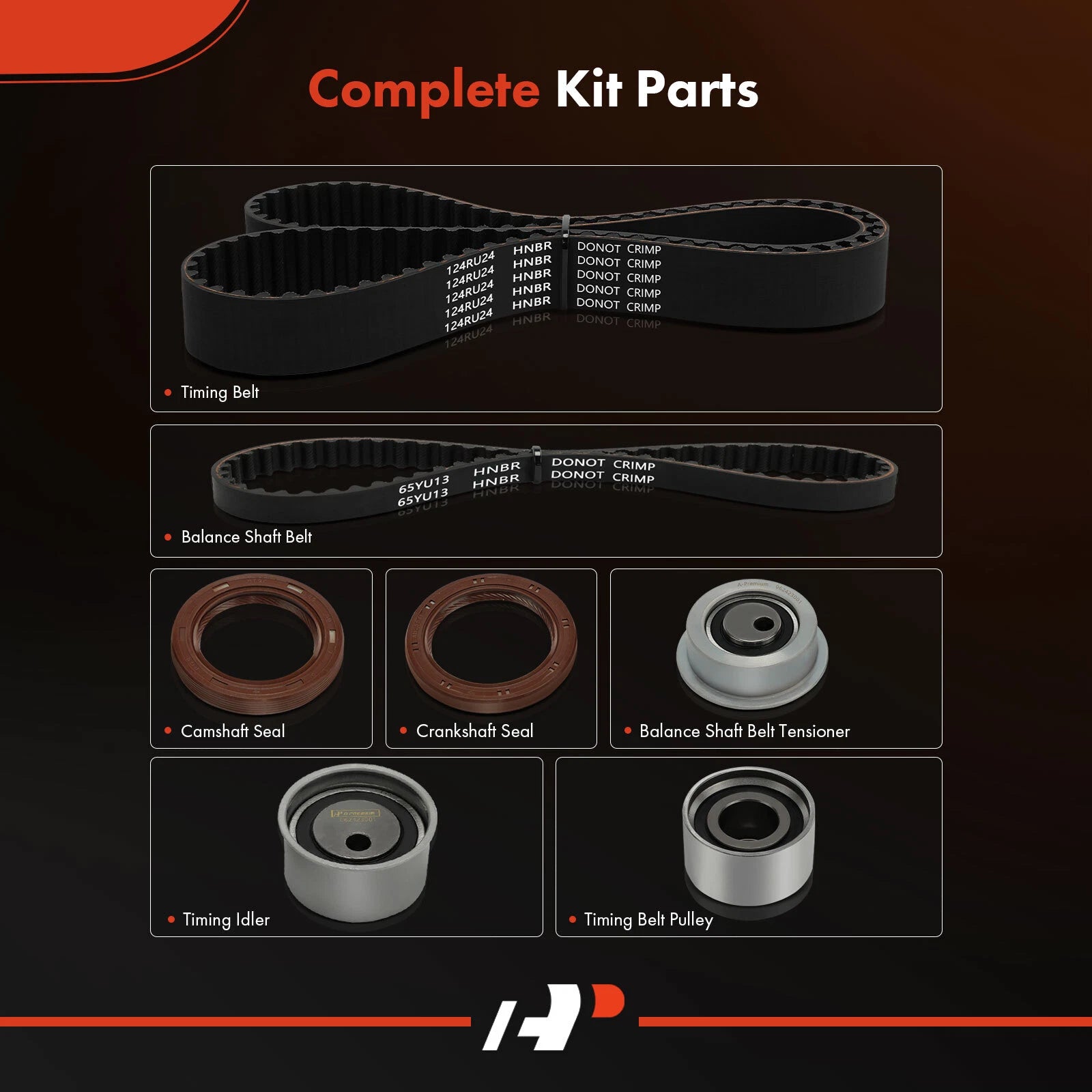 7X Timing Belt Kit for Mitsubishi Galant (1990-1994)