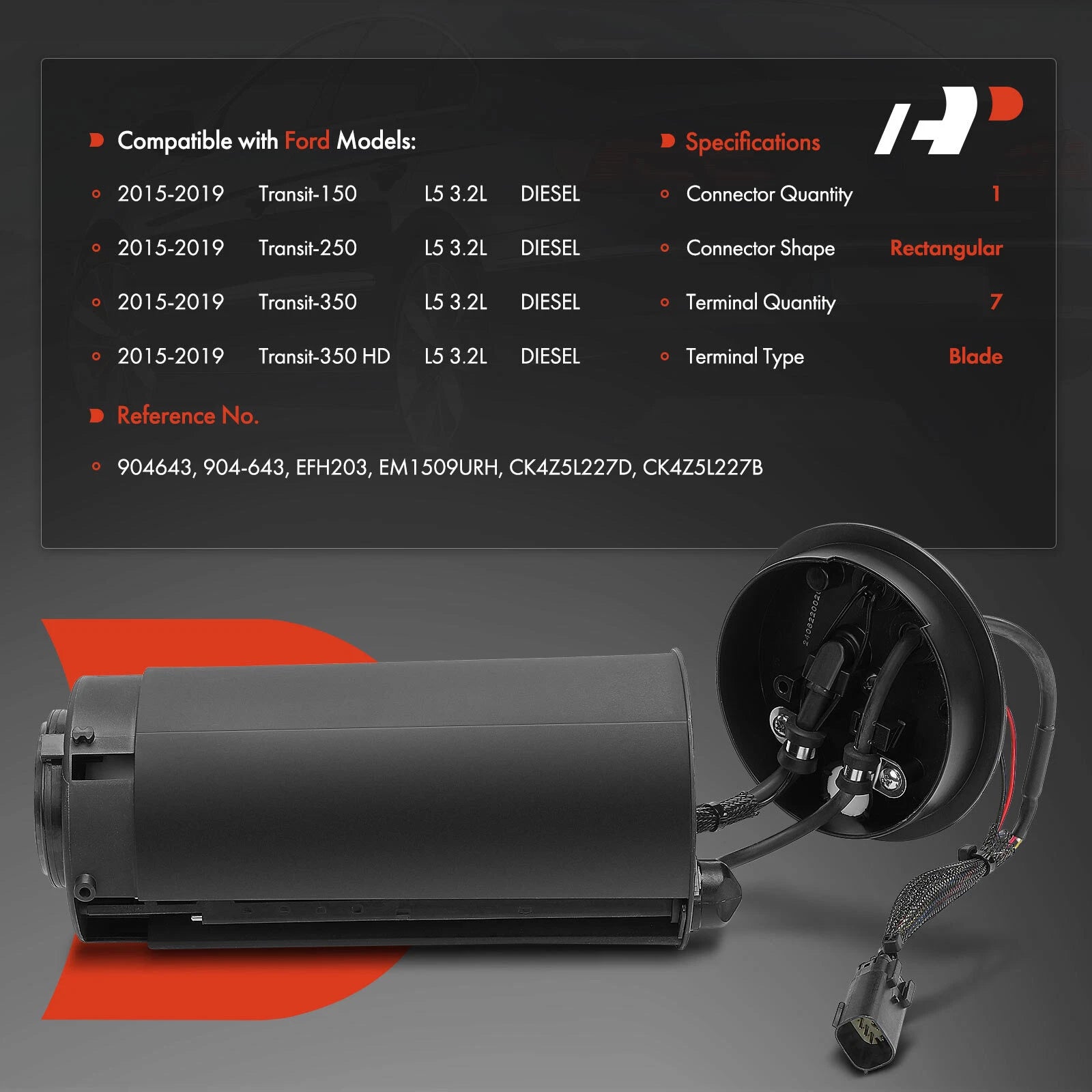 Diesel Exhaust Fluid Heater for Ford Transit-150 250 (2015–2019)