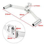 Dual Way Gear Shift Lever Footrest Pedal Shifter for Motorcycle - Silver Aluminum