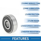 6302DDU Deep Groove Ball Bearing for Scooter Skateboard Wheel (P4)