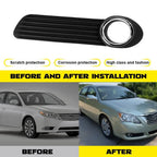 Fog Light Cover Bezel Trim Set for Toyota Avalon (2008–2010) w/ Chrome Ring