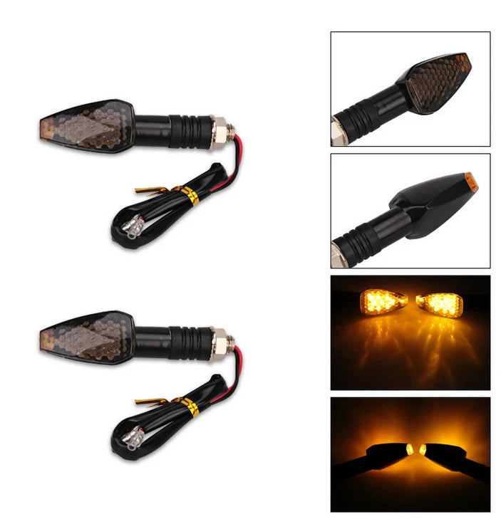 2X LED Turn Signal Lights for Universal Motorcycle (12V)