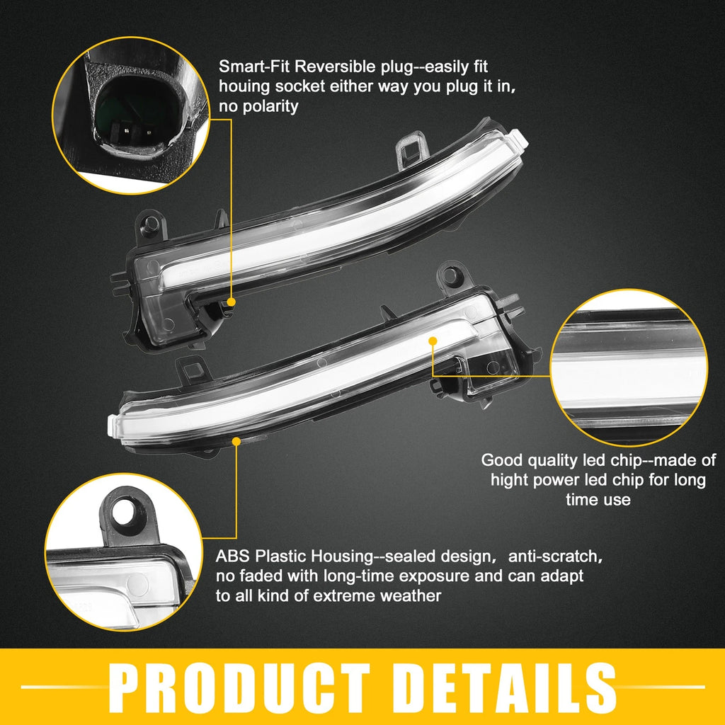 Set of 2 Mirror Turn Signal Lights for BMW (2011–2017) 63137280771