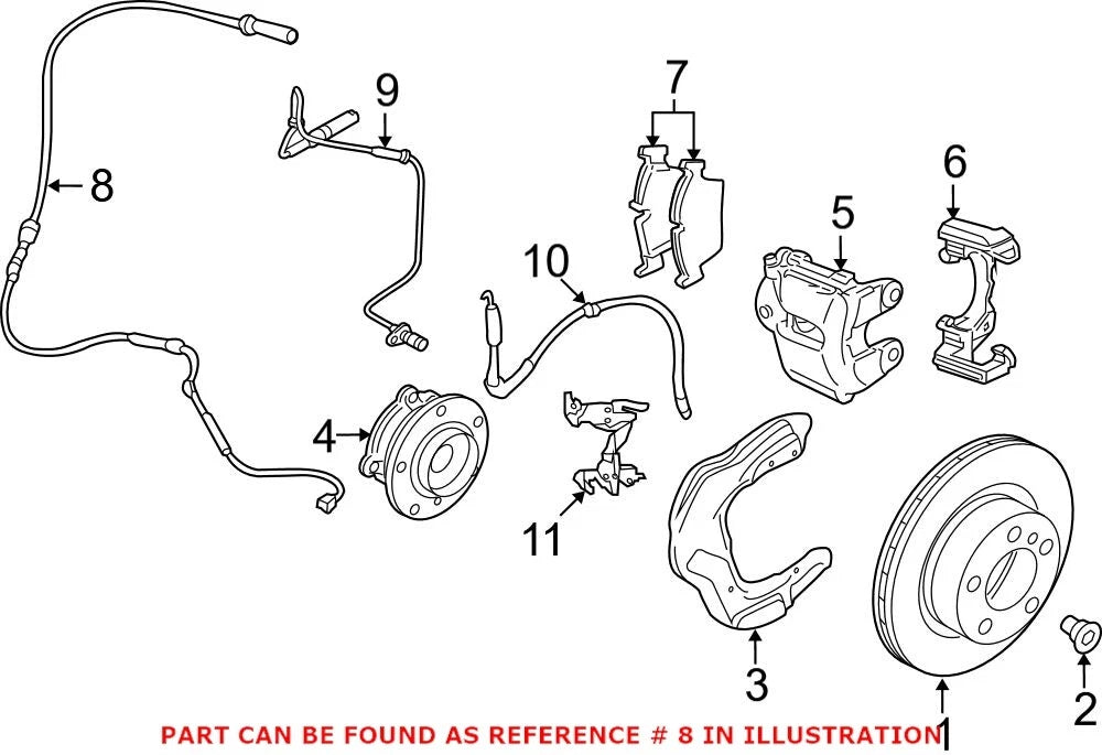 Disc Brake Pad Wear Sensor for BMW (OEM 34356792289)