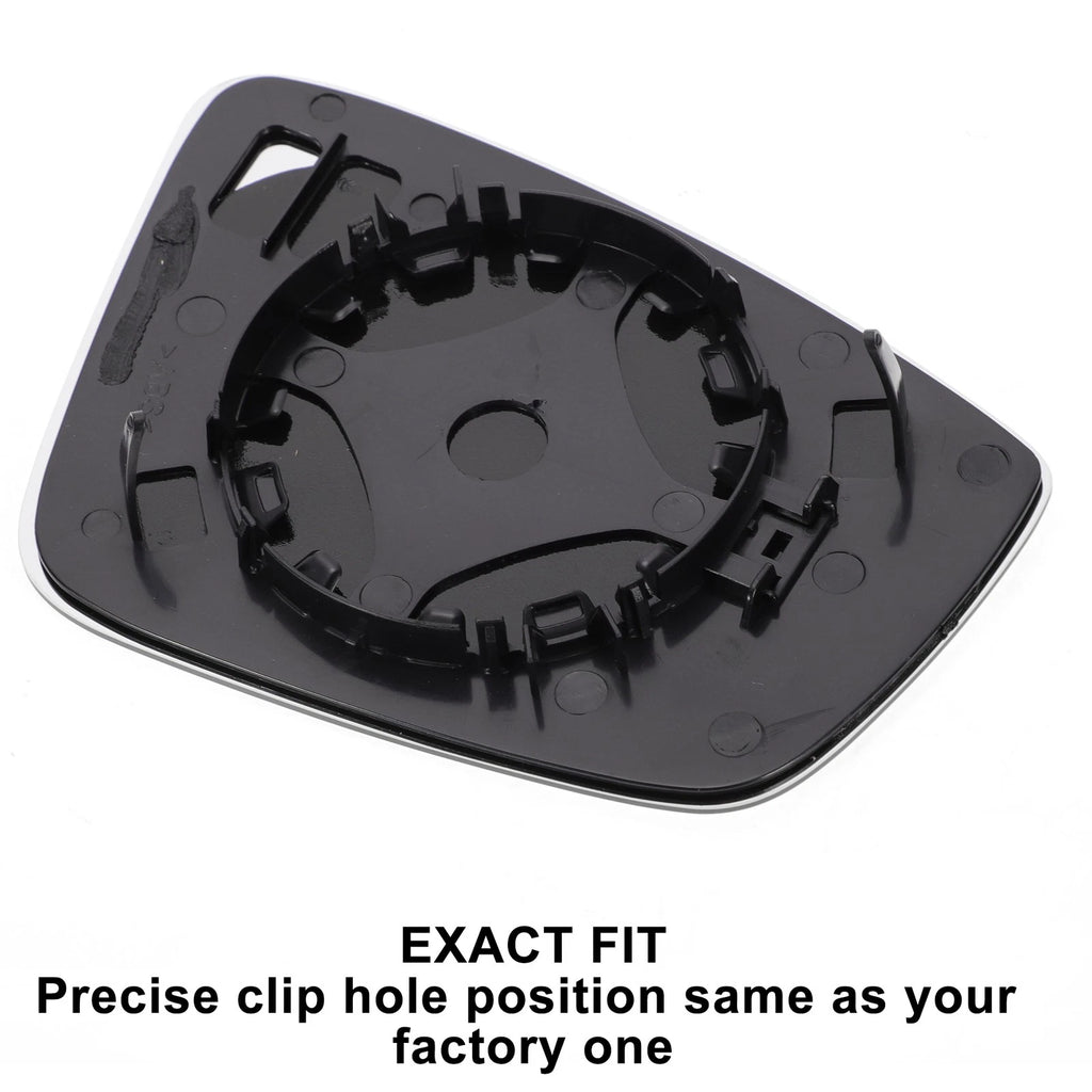 Left White Mirror Glass for Seat MII, Skoda, Volkswagen (Non-heated)