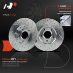 Front Drilled Brake Rotors & Ceramic Pads for Mitsubishi Lancer