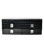 Black Aluminum Tread Tool Box for Truck Pickup Trailer (72"x21"x13.5")