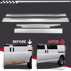 Set of 2 Rocker Panels for Chevy Express GMC Savana Van (1996-2014)