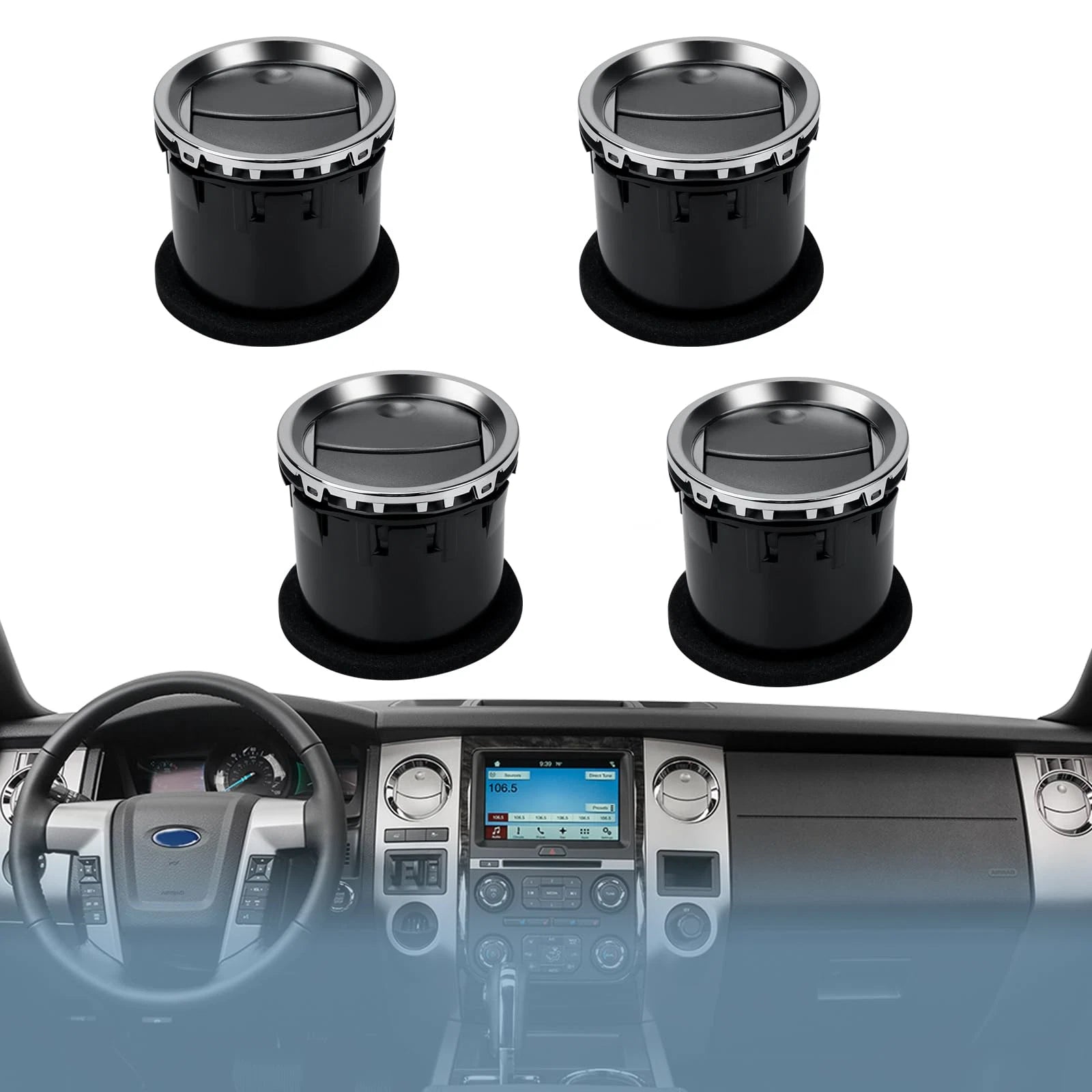 Set of 4 HVAC Air Vent Ducts for Ford F150 (2004–2008)