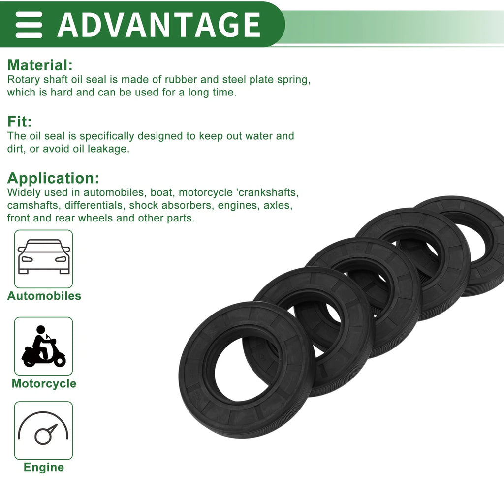 Oil Seal for Various Models (38x70x12mm, NBR Rubber, High Pressure)