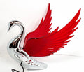 Hood Ornament Chrome Front Replacement for Chrome Swan Bugler Red Wings (—)