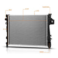 OE Style Aluminum Core Radiator DPI-2813 for Dodge Ram 1500-3500 (2004–2009)