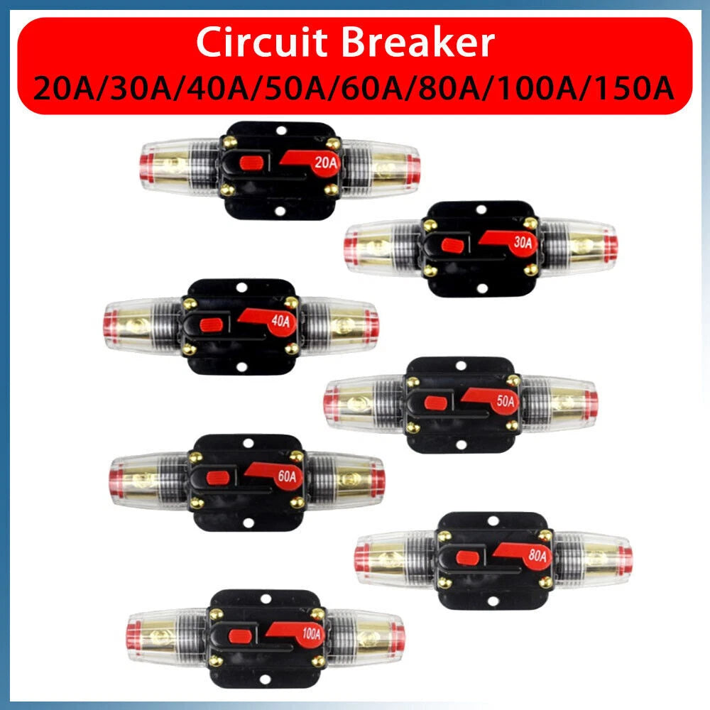 Circuit Breaker for Dual Battery 12V 24V IP67 Waterproof Manual Reset