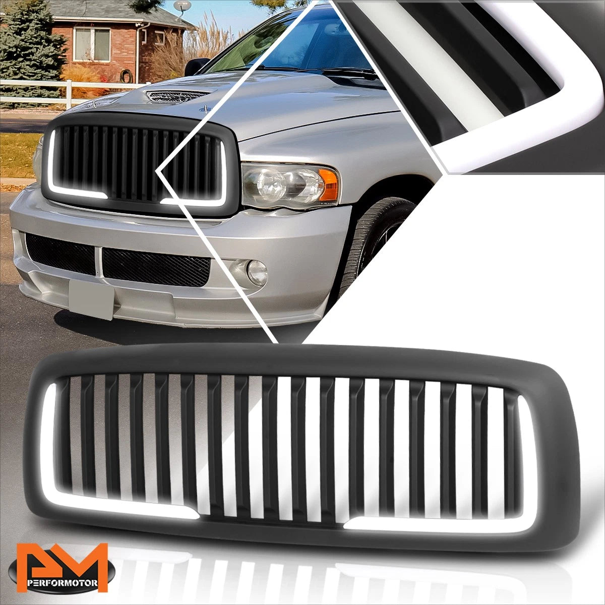 Front Bumper Grille with LED DRL for Dodge Ram (2002–2005)