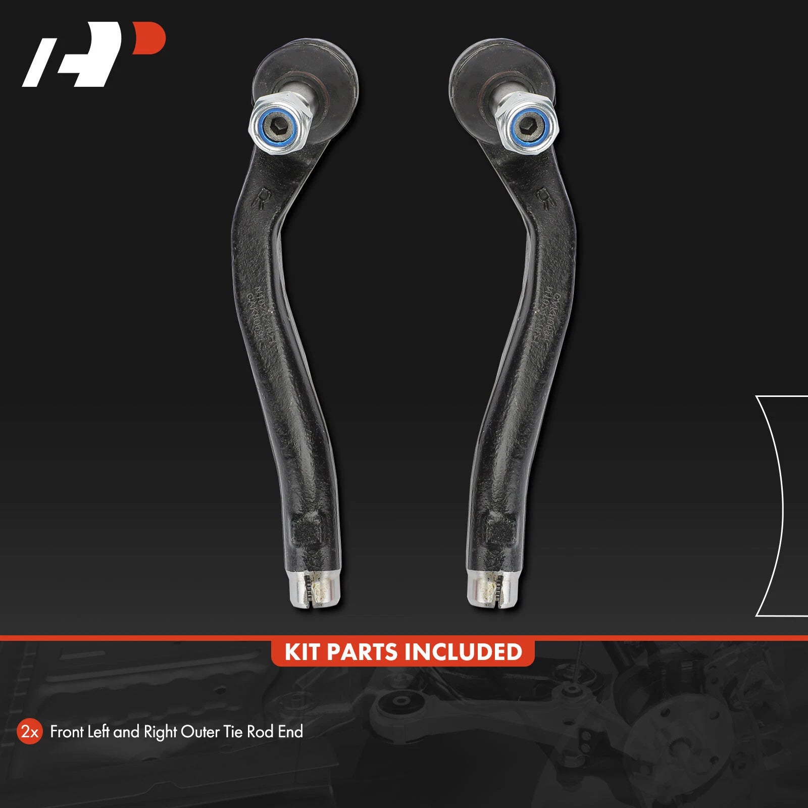2X Front Outer Tie Rod End for Mercedes-Benz ML350 (2003–2005) ML55 AMG