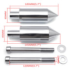 Extended Aluminum Spike Frame Sliders Chrome for Honda CBR600RR (2003–2006)