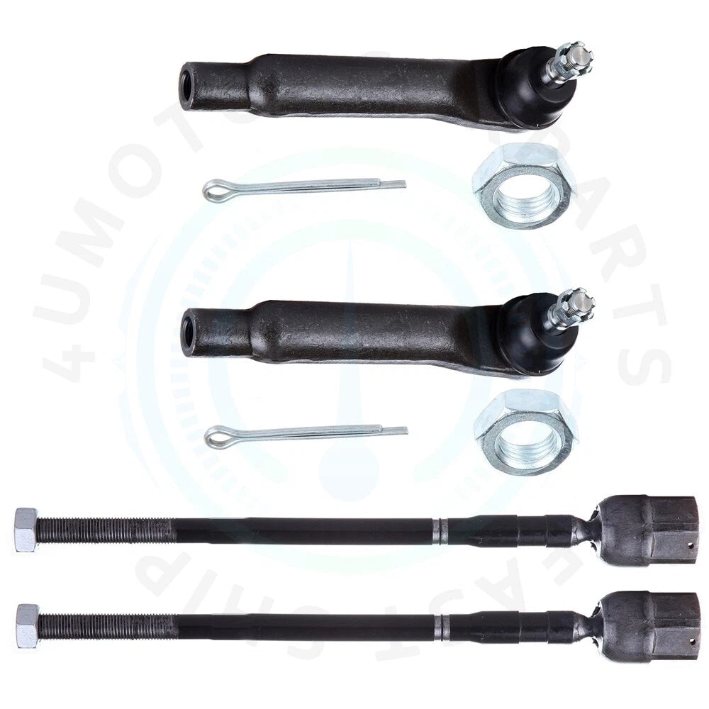 Set of 4 Front Inner & Outer Tie Rod Ends for Ford Thunderbird Mercury Cougar (1989–1997)