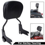 Adjustable Sissy Bar Passenger Backrest Pad for Harley Touring 1997–2008