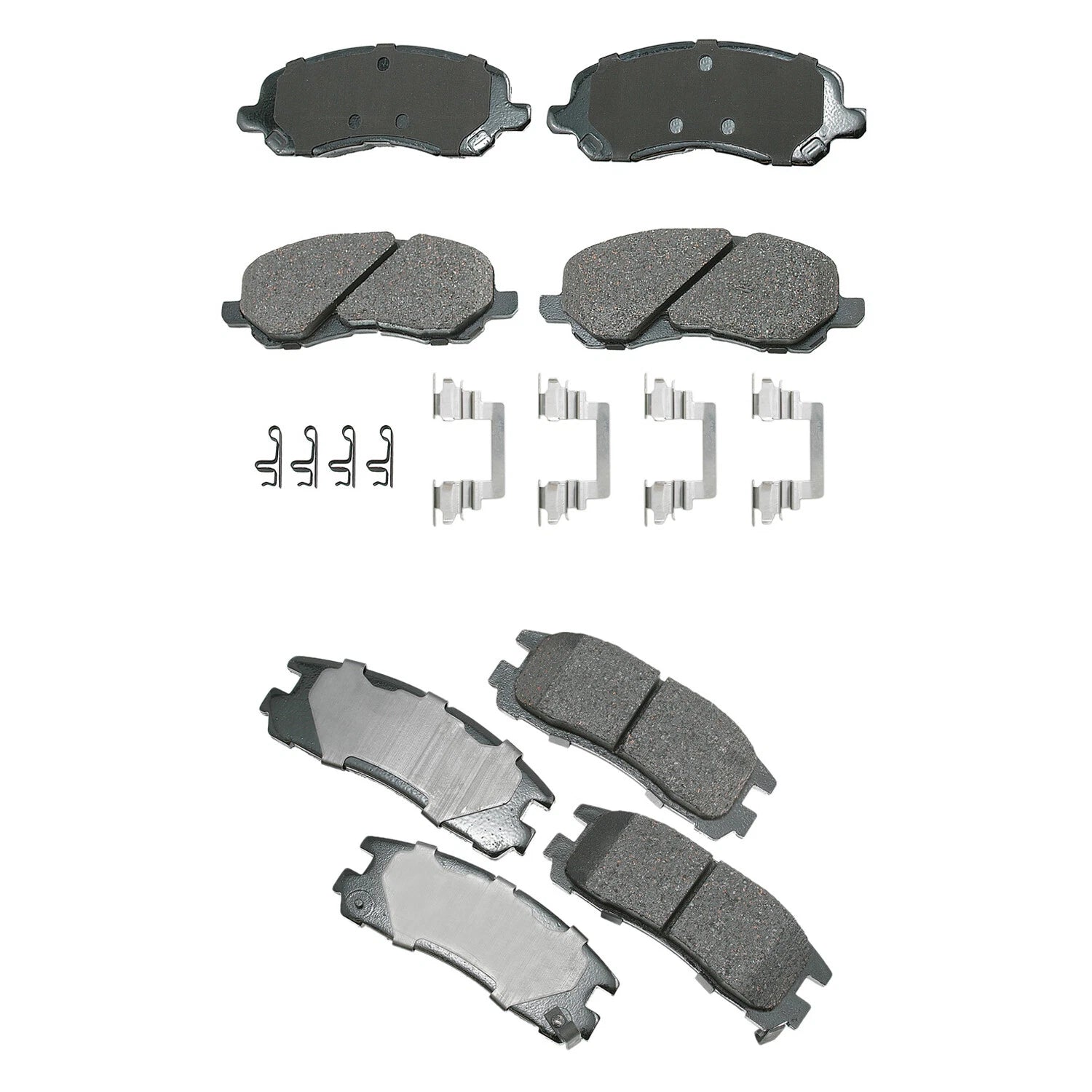 Akebono ProACT Front & Rear Ceramic Brake Pad Kit for Eclipse Galant Stratus (1995–2005)