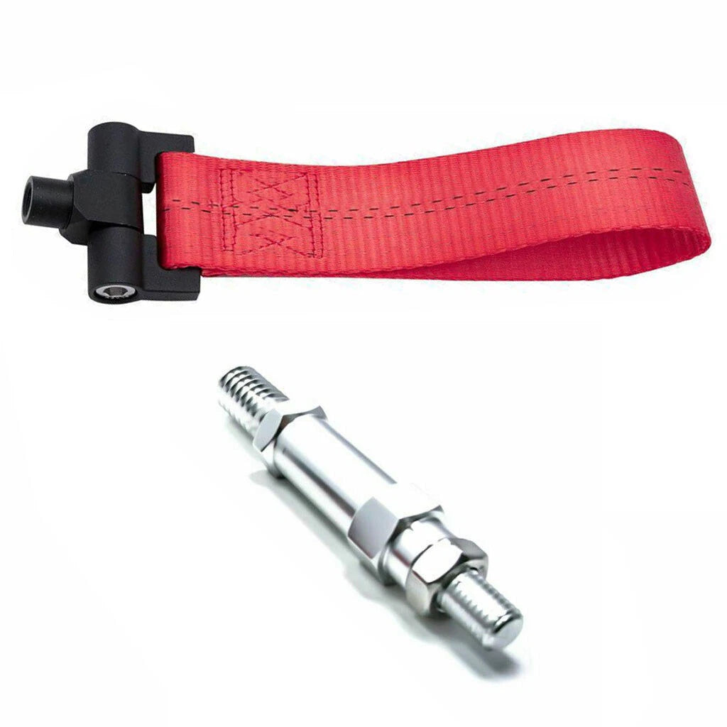 Red Alloy Nylon Strip Front Bumper Track Tow Hook for Audi A4/A5/A7/S4/S5 (2009-2017)