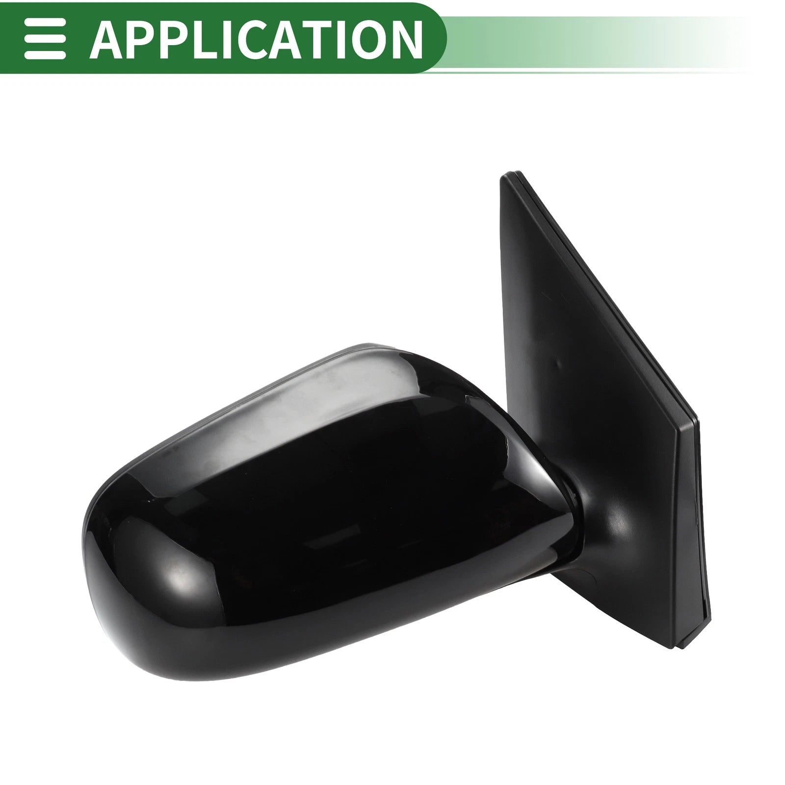 Right Side Door Mirror for Toyota Corolla (2009–2013) Manual Folding Gloss Black