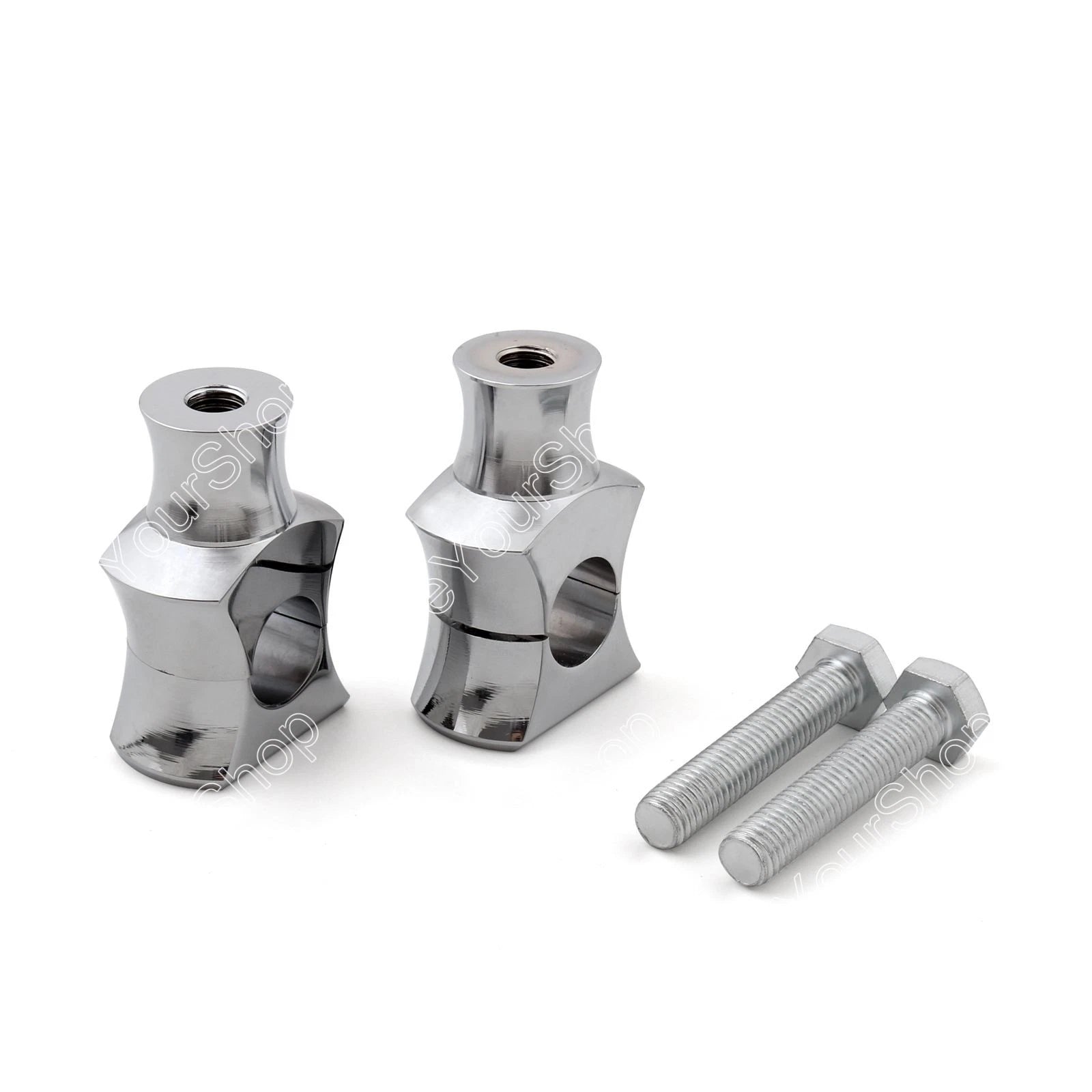 1" Chrome Handlebar Risers Clamp for Harley Dyna Sportster Touring