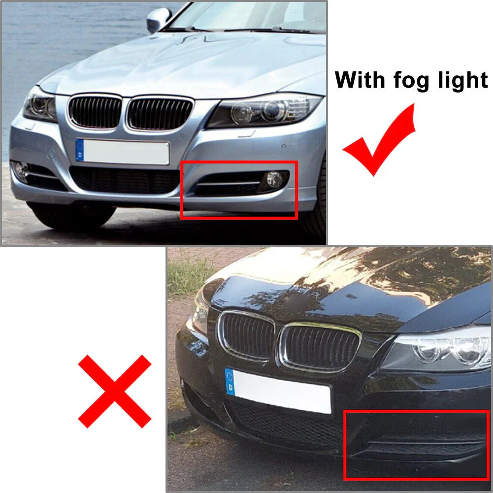Front Bumper Lower Grille Trim Inserts for BMW 3 Series E90 E91 (2009-2012)