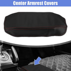 Microfiber Leather Armrest Cover Pad for Honda Civic (2006-2011) Black/Red