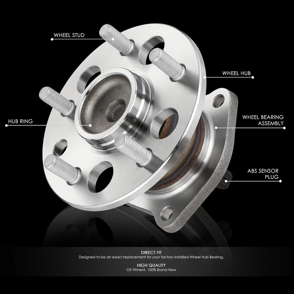 Steel Rear Left Right Wheel Hub Bearing w/ ABS Sensor for Toyota Sienna (1998–2003)