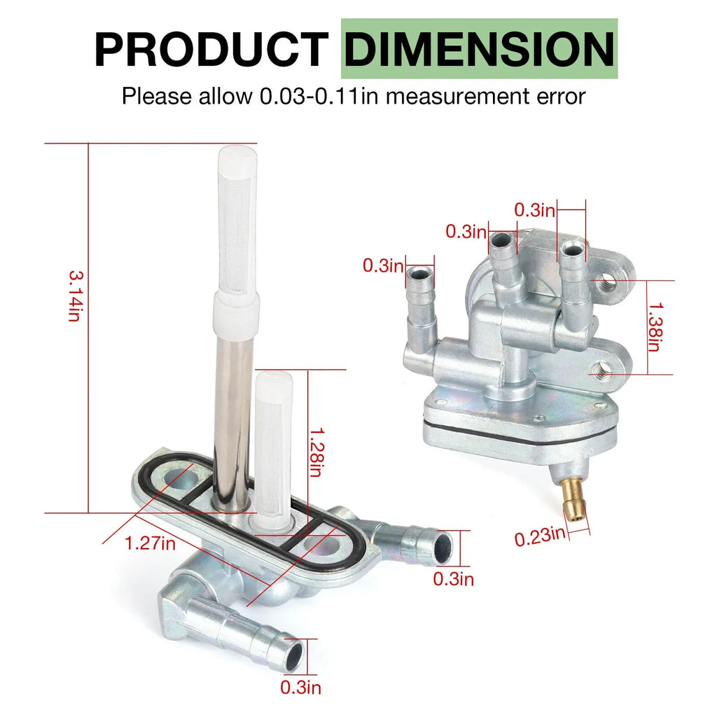 Fuel Valve Petcock & Filter Assembly for Yamaha Virago 250 XV250 (1995-2007)