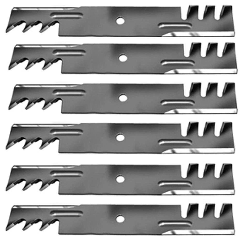 Set of 6 Toothed Mulching Blades for Hustler (797696X 797696Y)