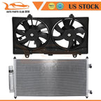 AC condenser and cooling fan assembly for Nissan Sentra (2007–2012)
