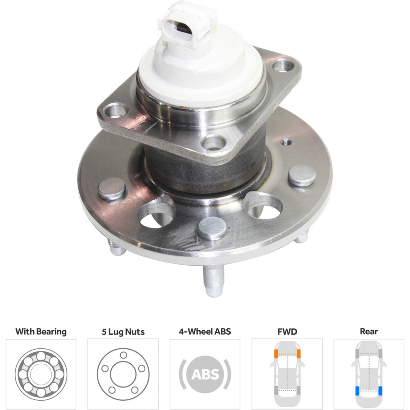 Set of 2 Rear Wheel Hubs for Chevy Olds