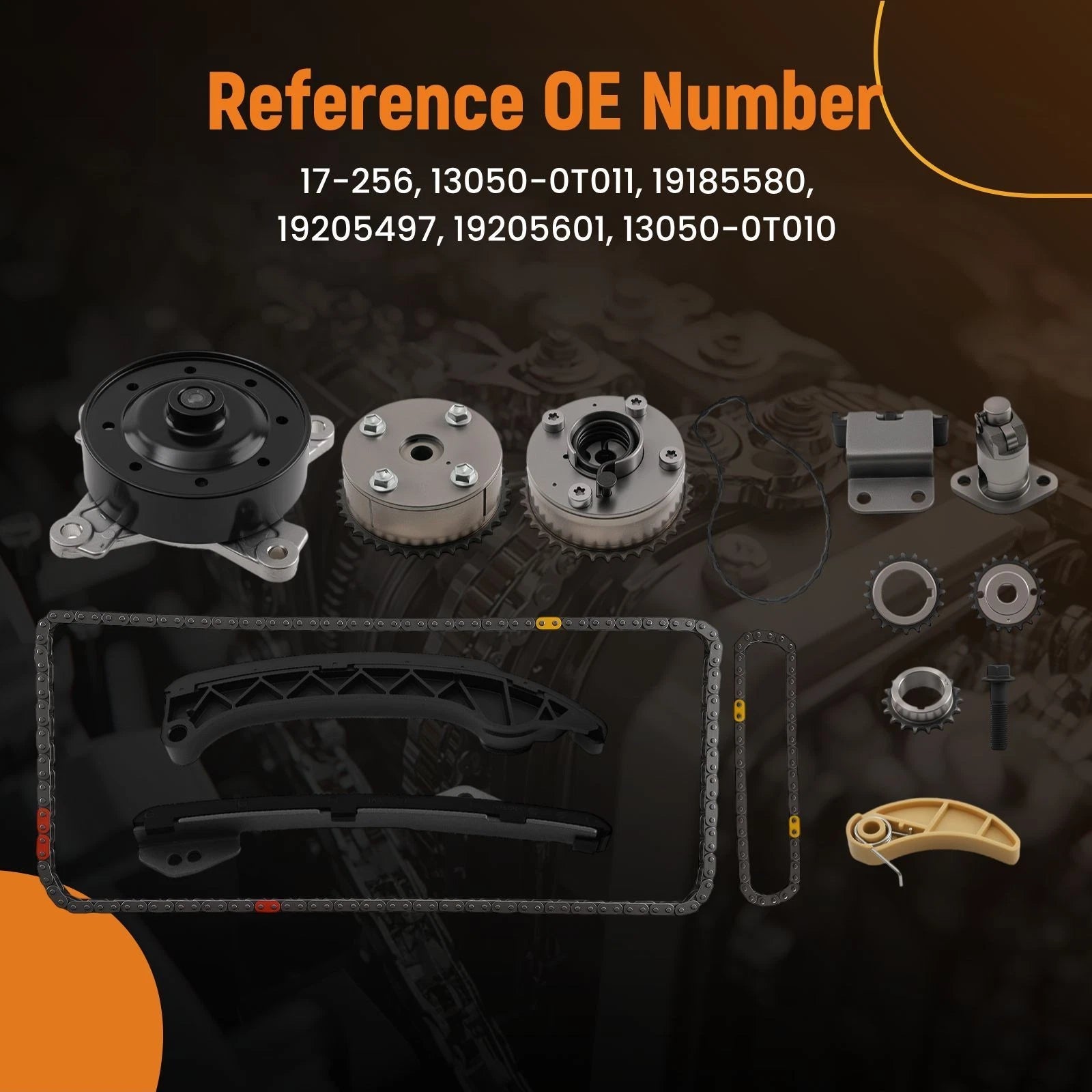 Engine Timing Chain Kit & Water Pump for Pontiac Vibe 1.8L (2009–2010) 13050-0T010