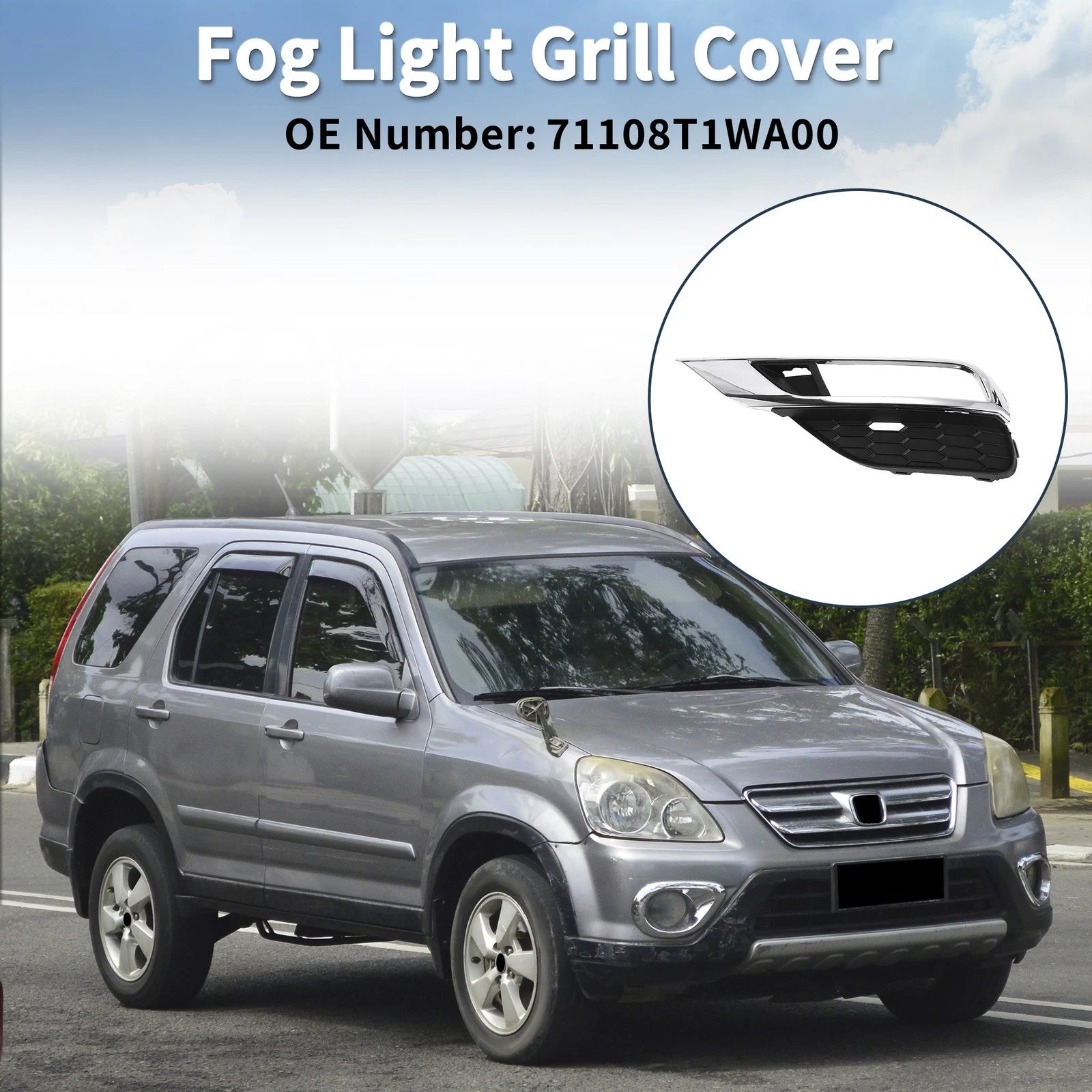 1 Pc Fog Light Grill for Honda CR-V (2015–2016) No. 71108T1WA00