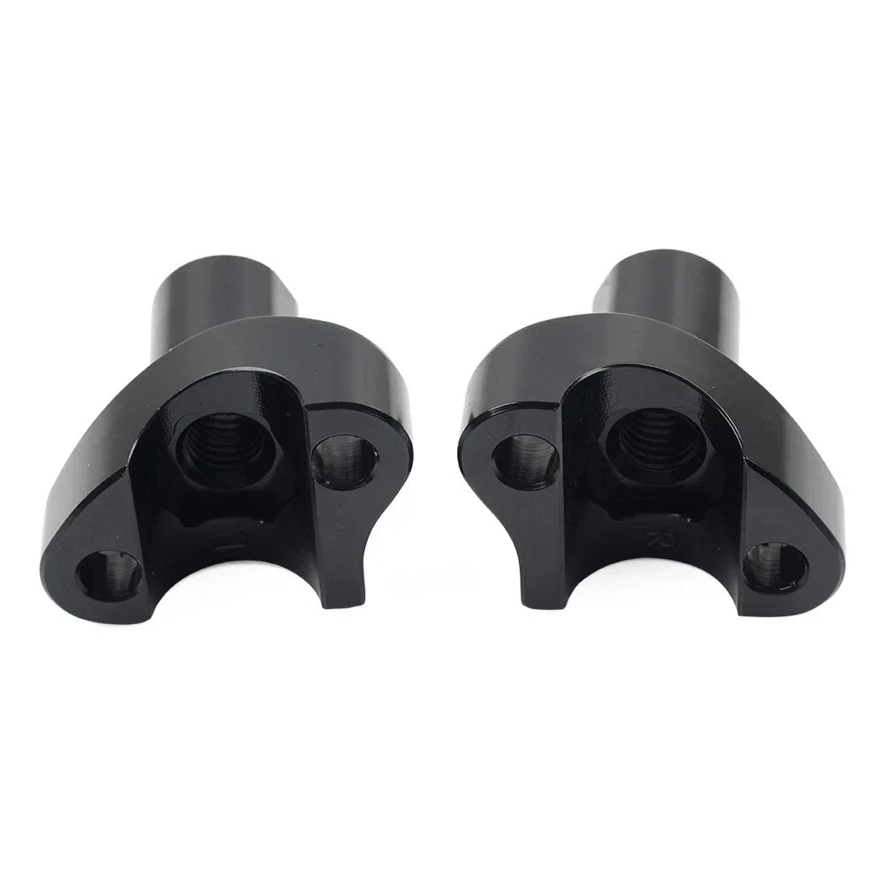 2" Straight Handlebar Risers Black for Harley Dyna Sportster Softail