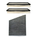 Set of 2 Air Filters & 1 Paper Cabin Filter for Mercedes CLS500 E350 (2006–2010)