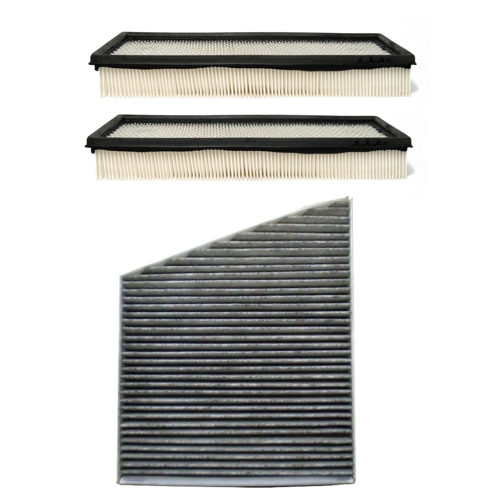 Set of 2 Air Filters & 1 Paper Cabin Filter for Mercedes CLS500 E350 (2006–2010)