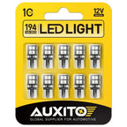 Set of 10 T10 LED License Plate Light Bulbs for Universal Fit
