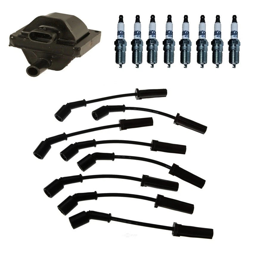 Ignition Wires & Spark Plugs Kit for Chevy K2500 K3500 (1990–1999)