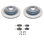 DuraGo Rear Rotor & Low-Met Disc Brake Pad Kit for Mercedes X166 GLE300d GLE350 ML350 (2016–2019)