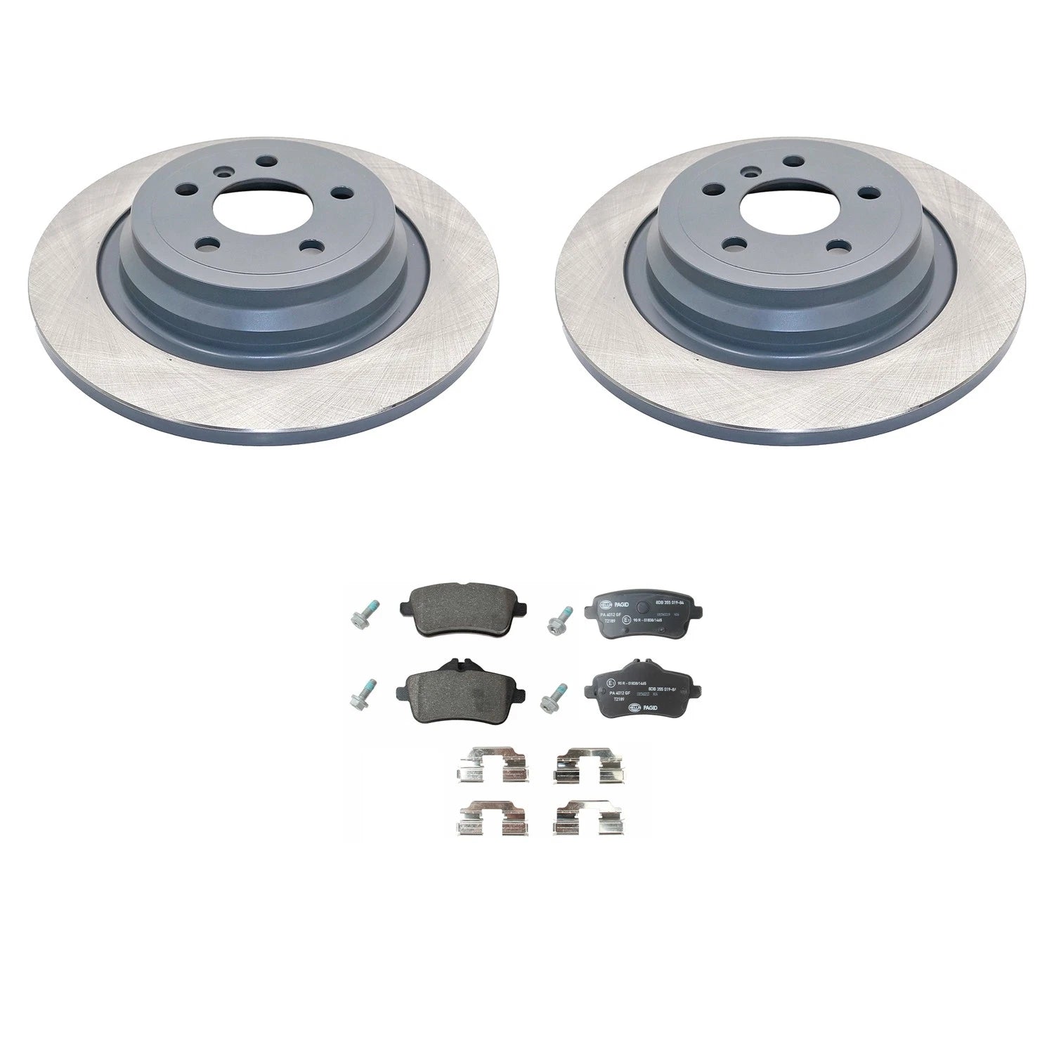 DuraGo Rear Rotor & Low-Met Disc Brake Pad Kit for Mercedes X166 GLE300d GLE350 ML350 (2016–2019)