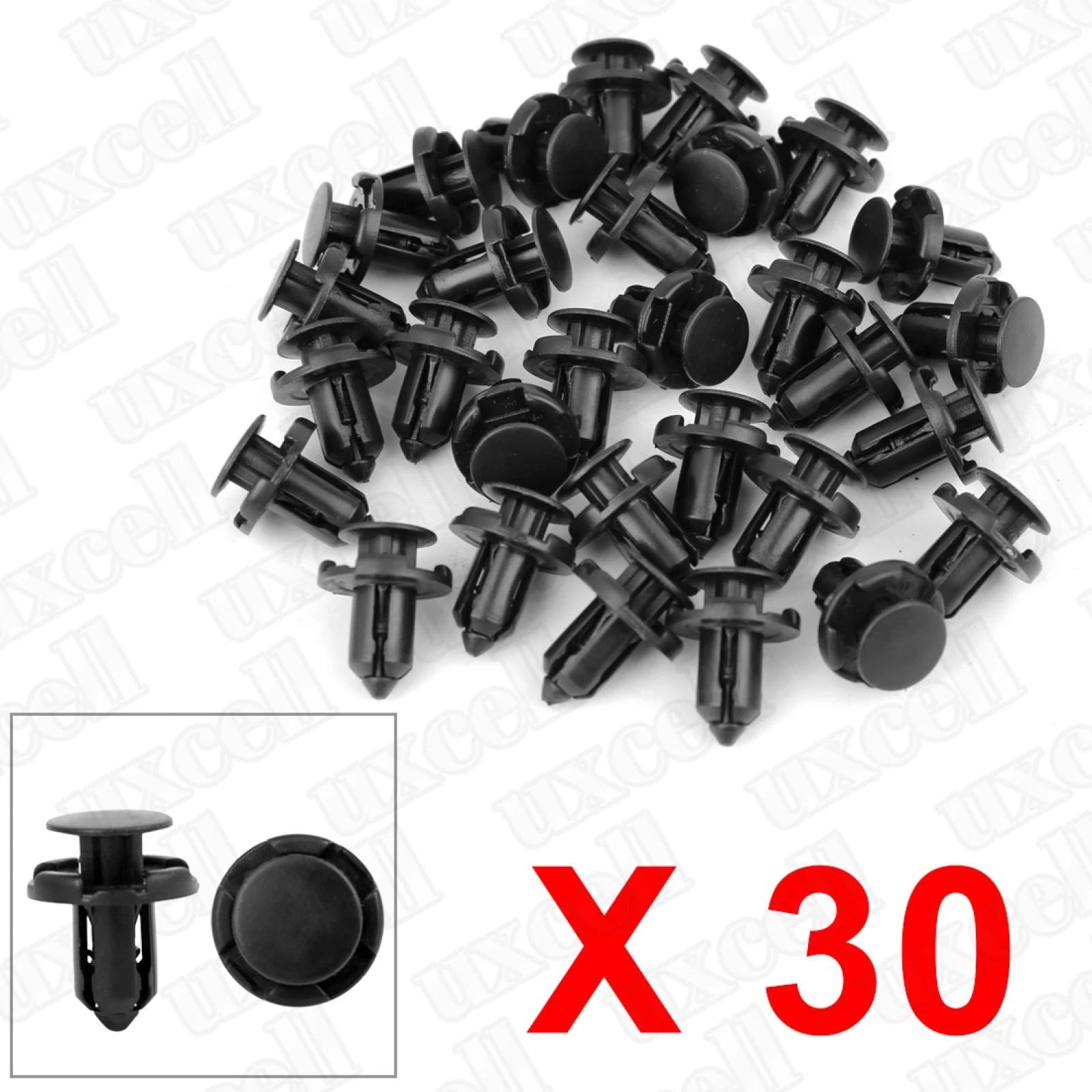 30Pcs Push Type Retainer Bumper Clips MR200300 for Mitsubishi Honda 