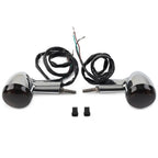 Rear Turn Signal Lights for Harley XL883 1200 X48 (2004–2022) Chrome Dark Lens