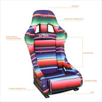 NRG FRP-303-Mexicali Racing Bucket Seat for Universal Fit (Custom Design)