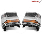 Pair Headlights for Chevy Silverado 1500 (2016–2018) HID Xenon LED DRL Projector