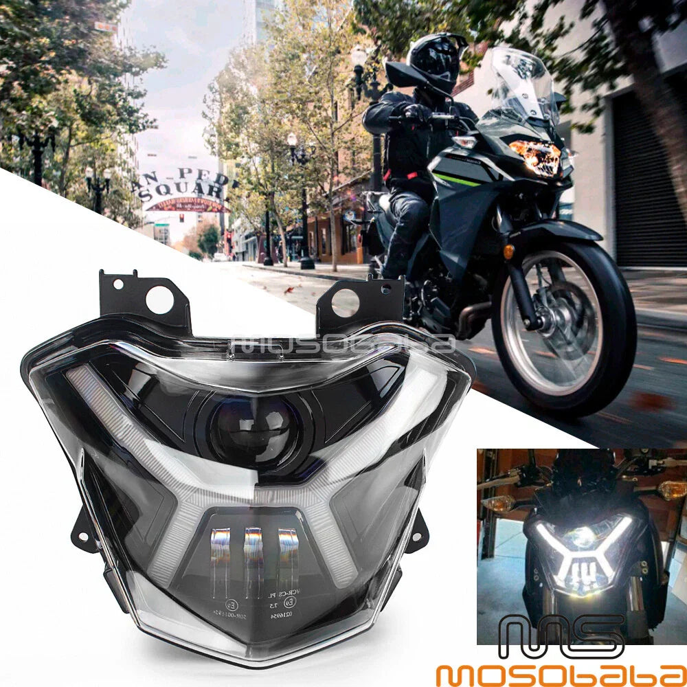 LED Headlight Kit for Kawasaki Z650, ZR650, Versys-X 300, KLE300 (2017-2021)